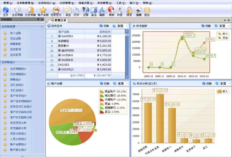 Software de contabilidad financiera v4.32 ingresos y gastos por cobrar y por pagar reembolso de préstamos cajero de gestión de cuentas(图1)