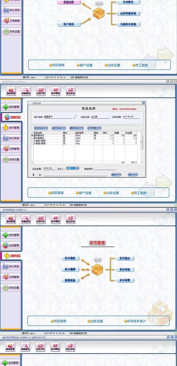 El software de gestión de inventario entra y sale del sistema de almacenamiento, las tiendas corporativas compran, almacenan y salen del almacén, la red de área local del proveedor(图5)