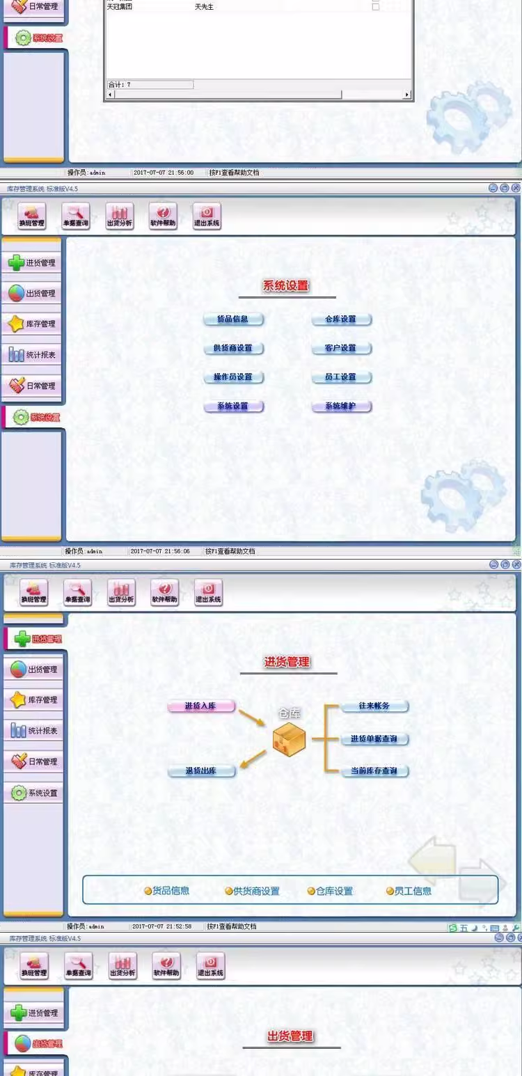 El software de gestión de inventario entra y sale del sistema de almacenamiento, las tiendas corporativas compran, almacenan y salen del almacén, la red de área local del proveedor(图4)